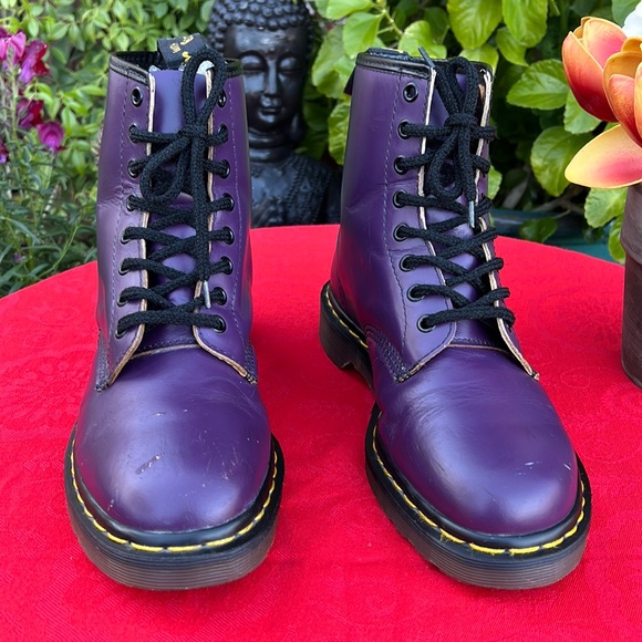 Dr. Martens Shoes - 🏴 Dr. Martens MIE Vintage Purple Lace Up Combat Boots UK 7